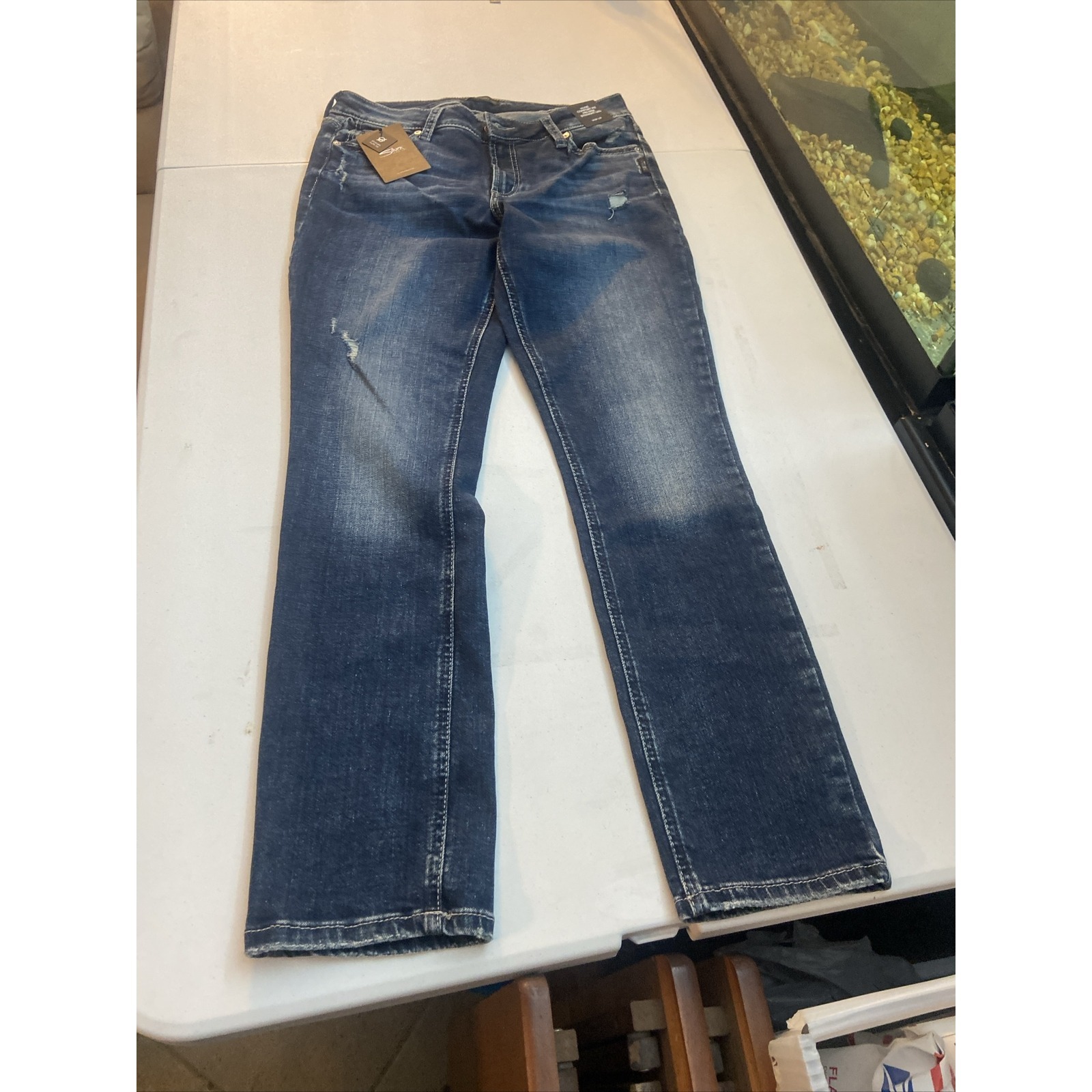 Silver Jeans Elyse Straight 28x31 Blue Straight